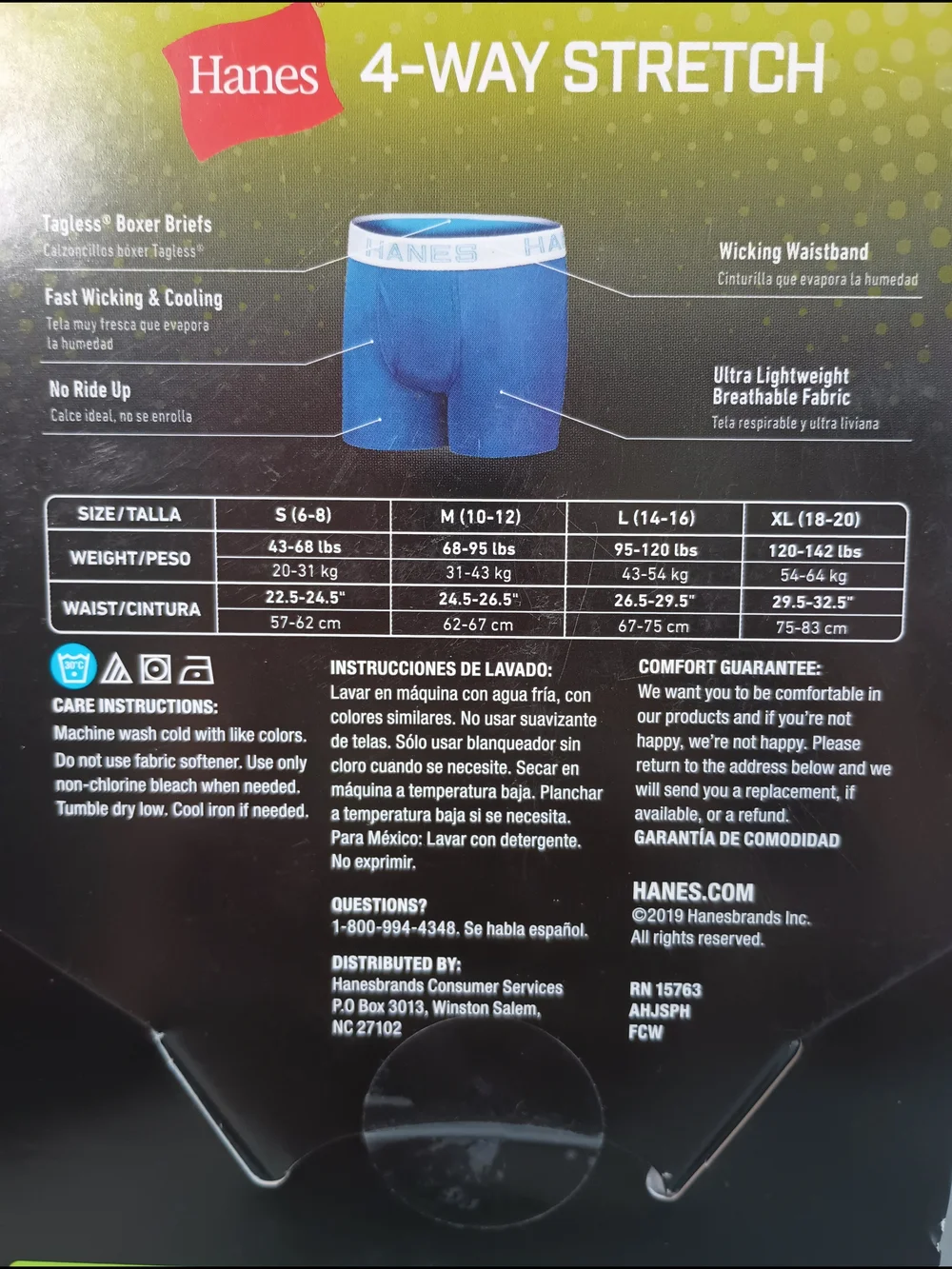 Hanes X-Temp Boys' Performance Boxer Brief Underwear